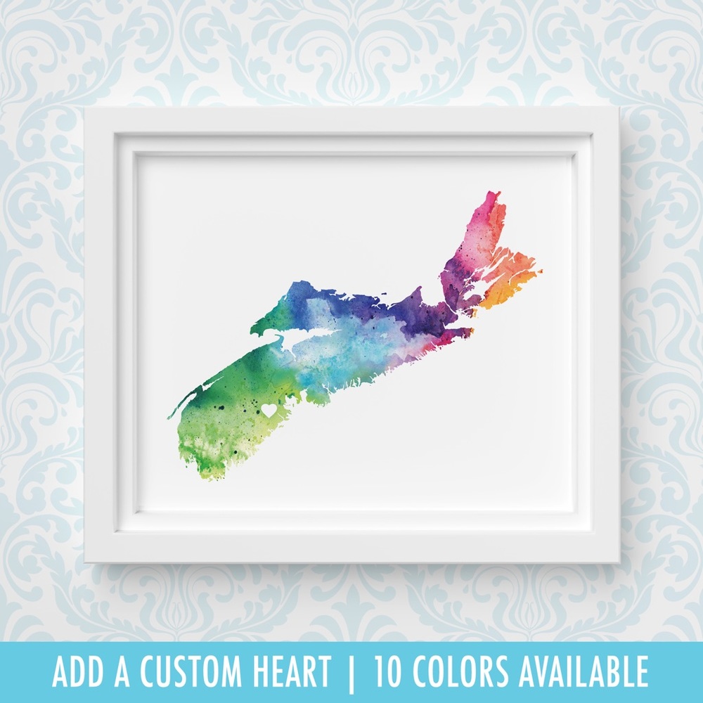 Nova Scotia Watercolor Art Print